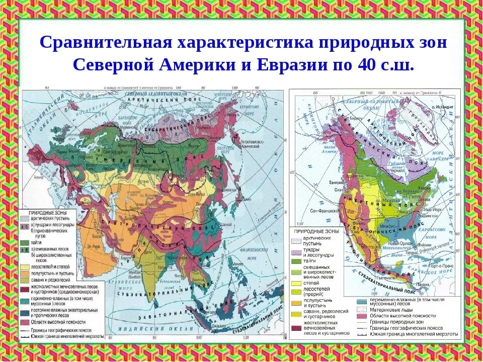 Сравните географическое положение евразии и северной америки. Карта природных зон зон Евразии. Карта природных зон Северной Америки 7 класс география. Природные зоны материка Евразия таблица 7 класс. Природные зоны Евразии таблица 7 класс география.