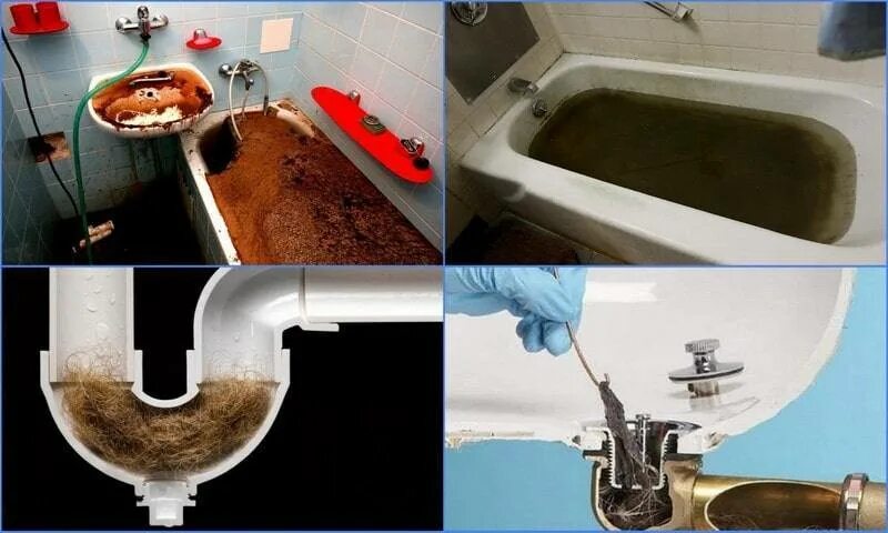 В раковине течет вода. Засор в ванной. Засор в трубе в ванной. Засор труб канализации. Канализация на кухне.