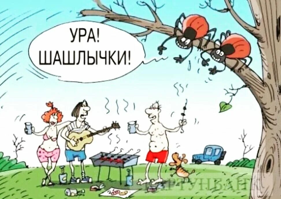 Шашлык карикатура. Смешной клещ. Карикатура шашлык на морозе.