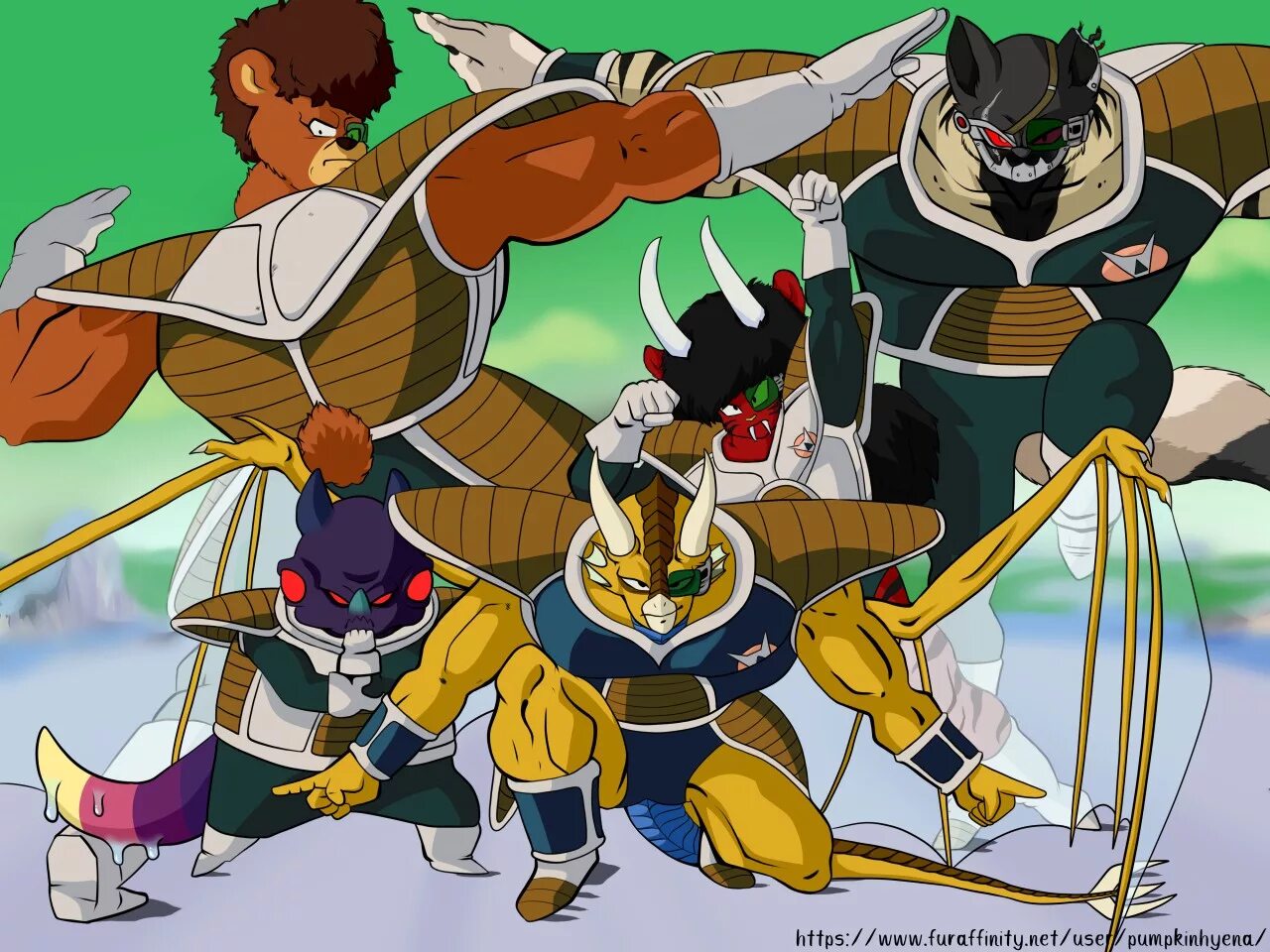 Ginyu Force. Фурри Форс. Dragon Ball furry. Furry force