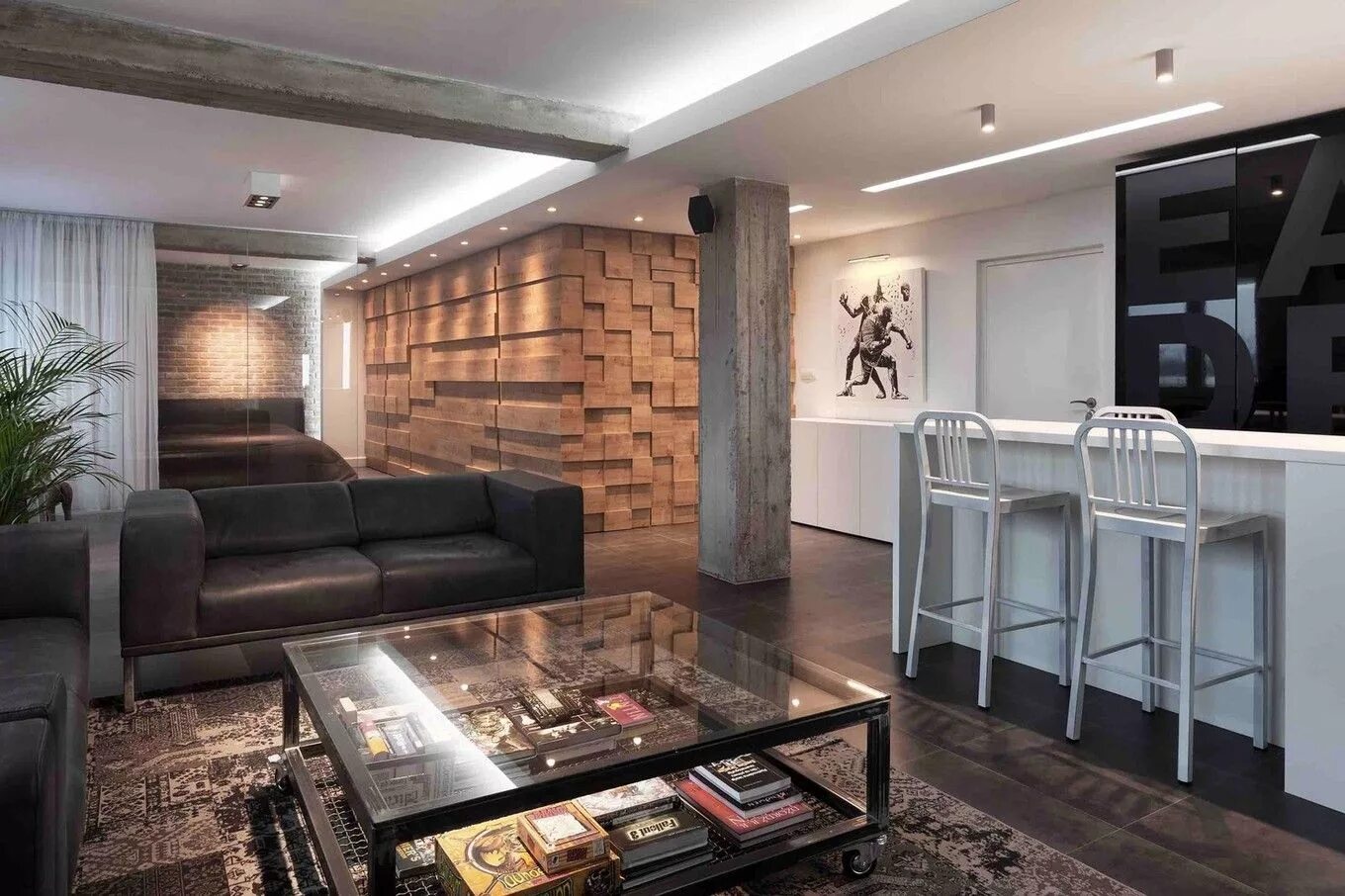 Лофт хаус. Антресольный этаж в студии 20 кв. Двухуровневая гостиная в доме. Дизайнерские квартиры. 3х комнатная квартира в стиле лофт.