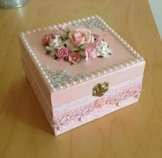 Украшение шкатулок из картона
