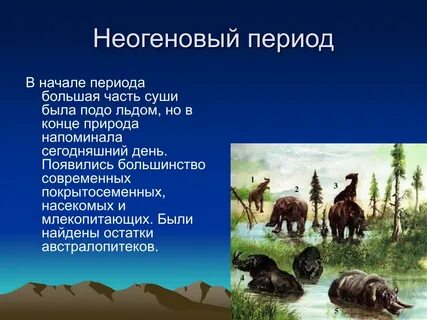 Кайнозойская эра неживая природа