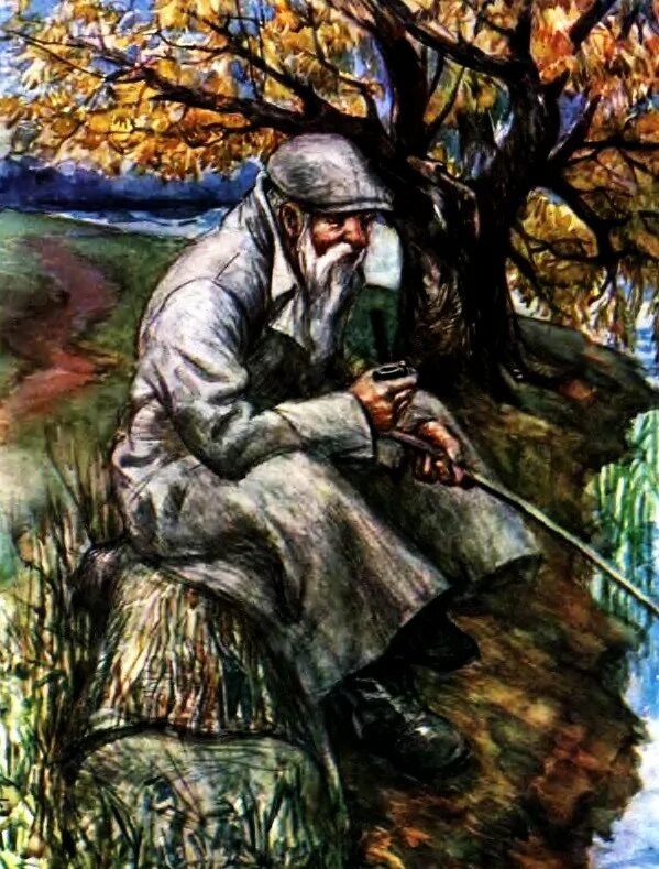Старик в шинели. Солдат в шинели ,живопись. Старик в военной форме. Грустный старик. Паустовский старик.