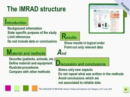 Imrad структура научной статьи