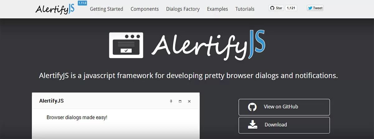 Уведомление js