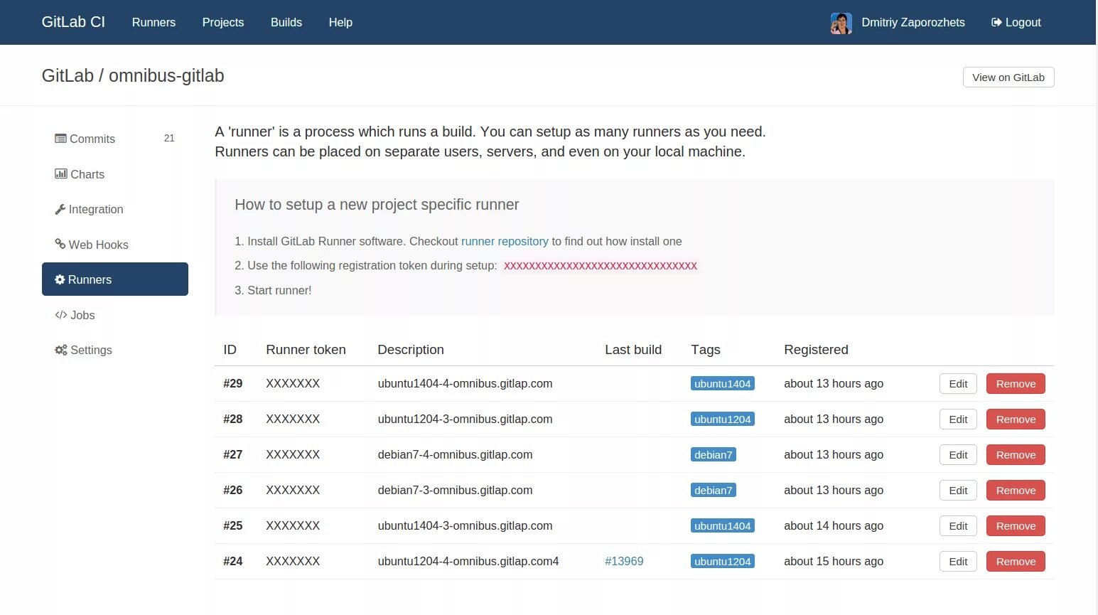 Token registration