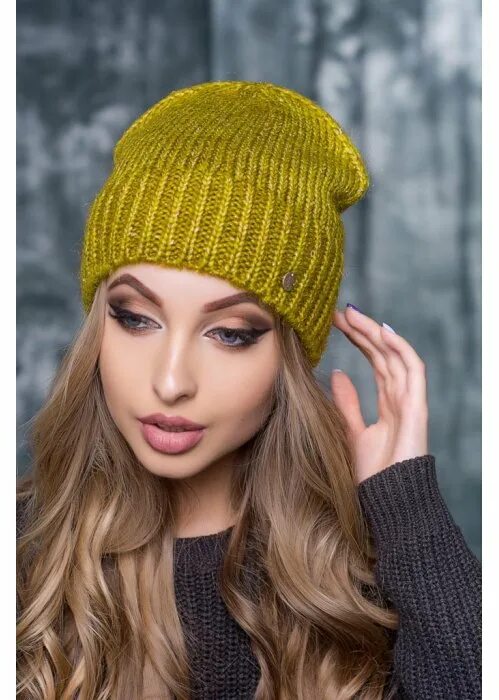 Модные шапки 2023 Шапка бини теплая вязаная зима весна MARI STORE 61709531 купить в интернет-магаз