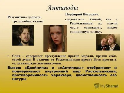 Раскольников антиподы