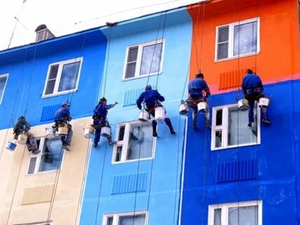 Покраска жилого дома