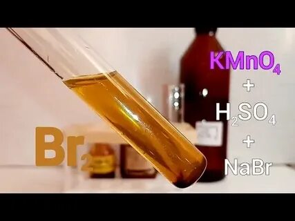 Реакция бромида калия с серной кислотой