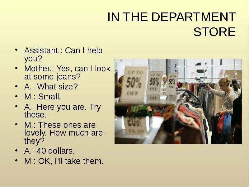 What size are you taking. Can i help you shop assistant. what size are you. фразы can i help you what size are you. can i help you?.