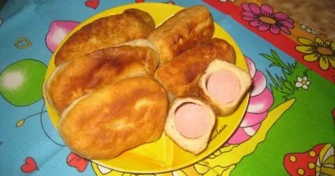Пирожки с картошкой и сосиской