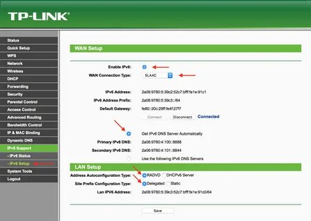 Настройка ipv6 на роутере