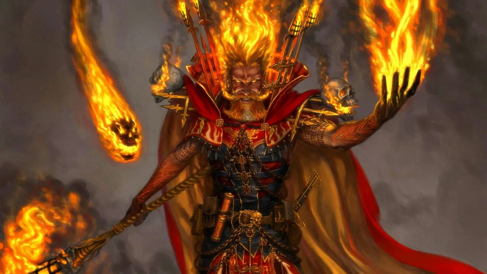 Вархаммер фэнтези чародей хаоса. Incarnate elemental of fire. Вархаммер огонь. Сиенна фуэгонаса vermintide 2. Warhammer сжечь.