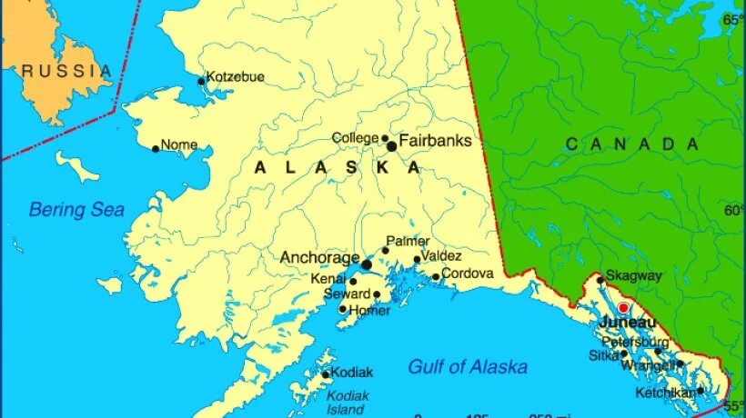 Аляска входит в состав. Аляска на карте. Штат Аляска на карте. Аляска столица штата на карте.