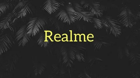 Надпись на экране realme