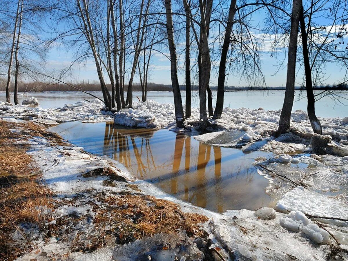 Сильное таяние снега