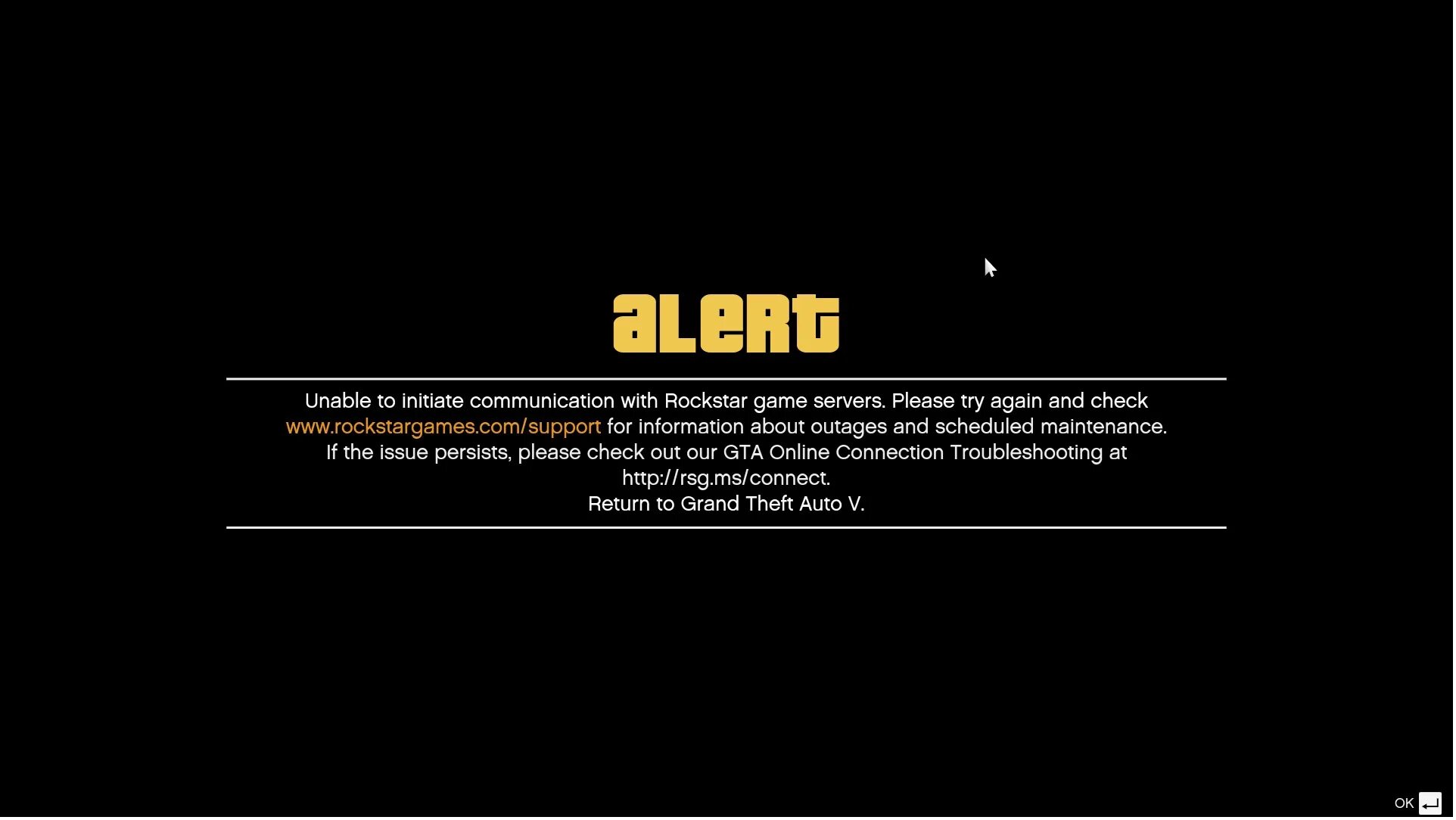 Unable to perform request