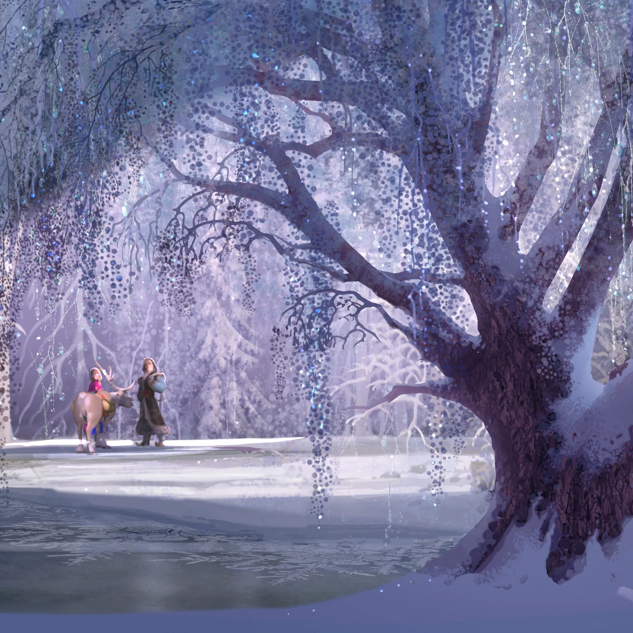Зимние пейзажи из мультфильмов. Пейзаж зимние фантазии. Зимний лес Холодное сердце. Зимний лес из мультфильма.