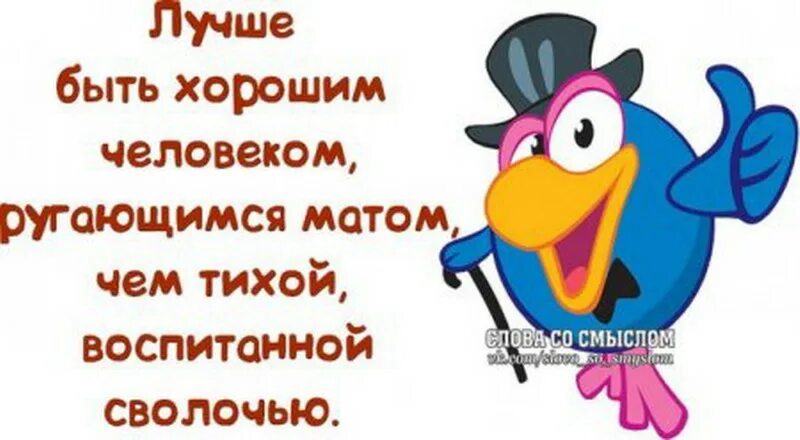 Лучше быть сволочью