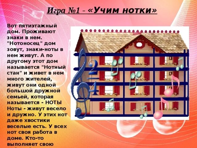 Музыкальный домик. Домик для нот. Нотный домик для детей. Пятиэтажный домик для нот.