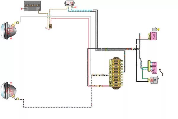 Схема проводки передних фар МТЗ 82. Схема подключения света ВАЗ 2101. Схема проводки габаритов ВАЗ 2101. Схема подключения реле света ВАЗ 2101. Дальний свет мтз