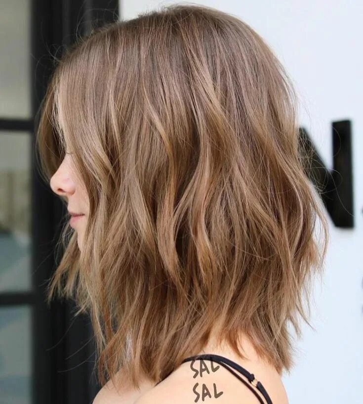 Rounded Layered Inverted Lob Long layered bob hairstyles, Long bob haircuts, Bob