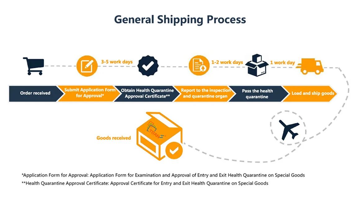 Shipping process. Shipment process. Ordering process.