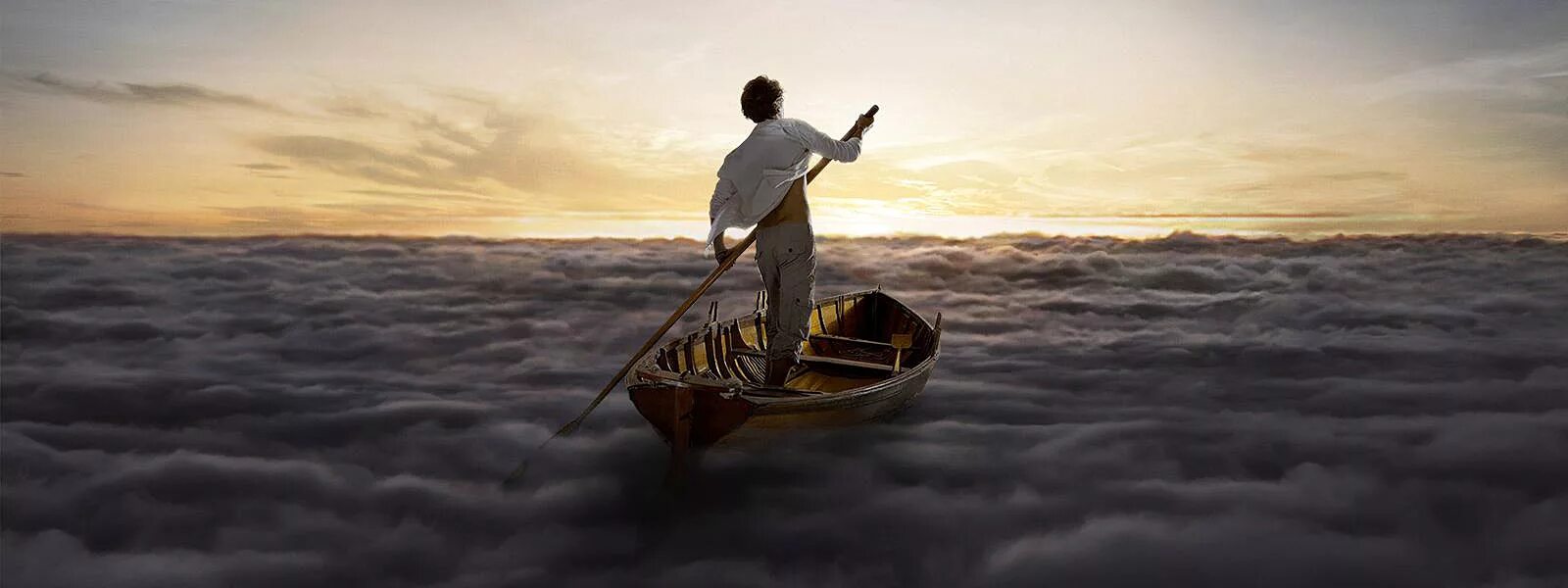 The endless river. Корабль плывущий к своей цели. Человек уплывает стоя в лодке. Рыбалка. The endless River клип.