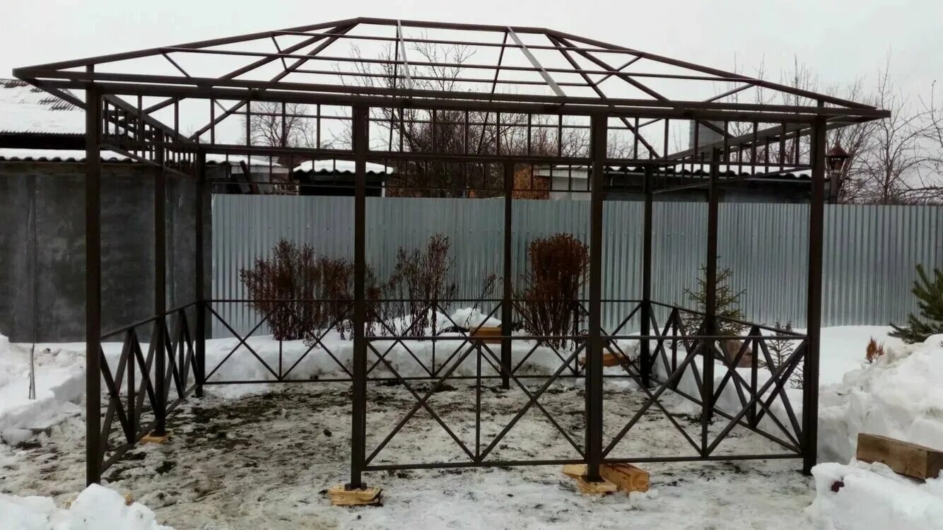 Беседки из металла (56 фото): металлические постройки - просто и красиво, железн