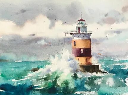 Море акварелью
