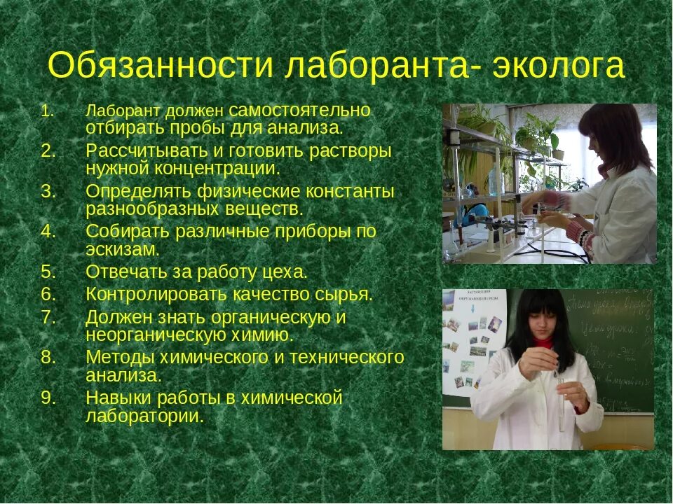 Проект лаборант. Обязанности лаборанта. обязанности эколога. лаборант эколог. профессия лаборант эколог.