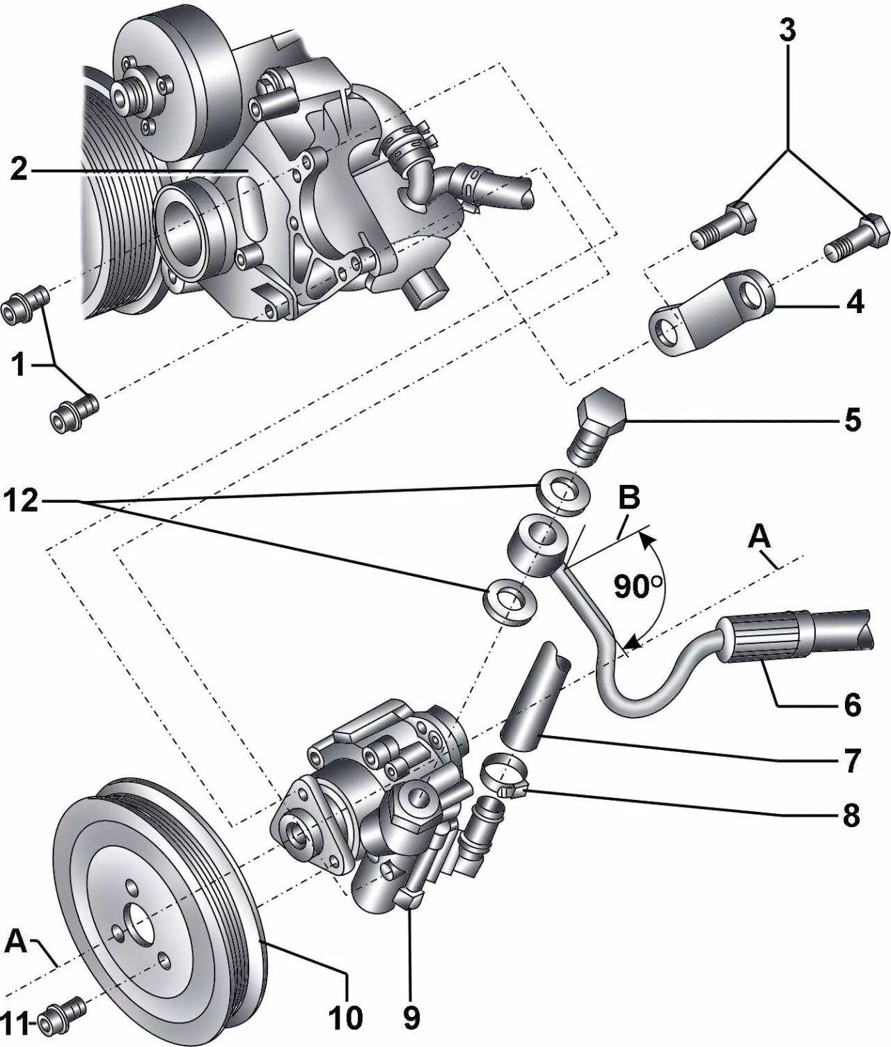 Насос ГУРА Ауди а4 б5 схема. Гидроусилитель руля Пассат б3 устройство схема. Болт крепления гидроусилителя Ауди 80 б4. Крепление насоса гидроусилителя Ауди а6. Как крепится гур