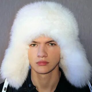 Шапка ушанка белая