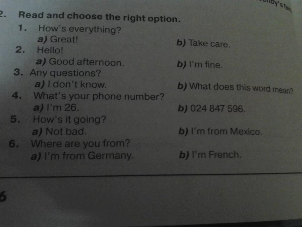 Everything s great. Choose the right option ответы. Read and choose the right option 6 класс. Read and choose the right option ответы. Read and choose the right option 4 класс ответы.