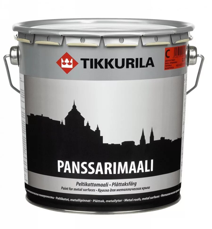 Краска для крыши из металла. Tikkurila Panssarimaali. Алкидная краска Тиккурила. Краска Тиккурила для металла.