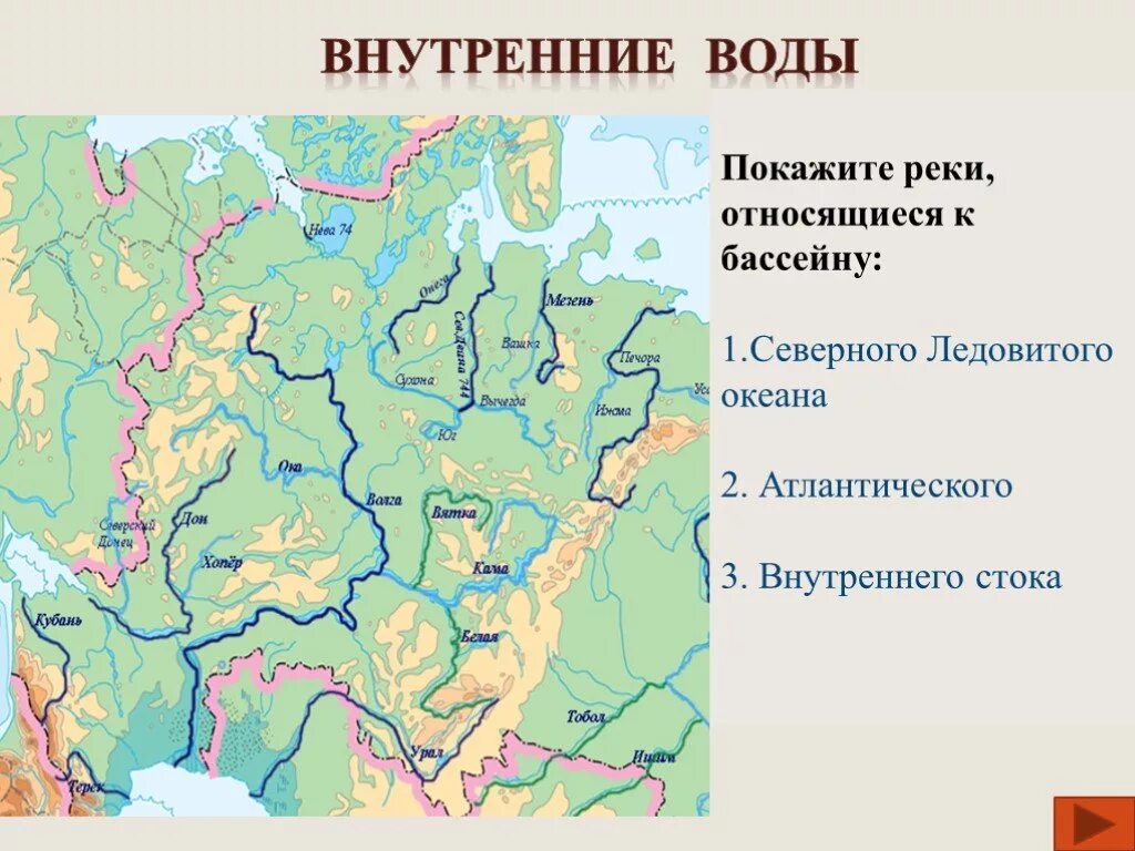 Внутренние воды европейской россии