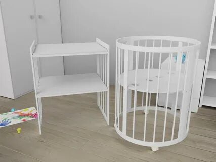 Овальные круглые кроватки трансформеры