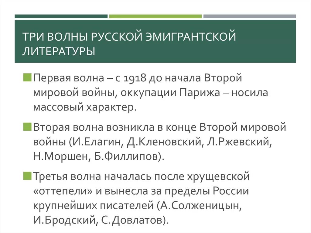 Писатели 3 волны. Литература русского зарубежья волна-3. Три волны эмиграции литературы русского зарубежья. Три волны русской эмиграции таблица. Литература первой волны эмиграции.