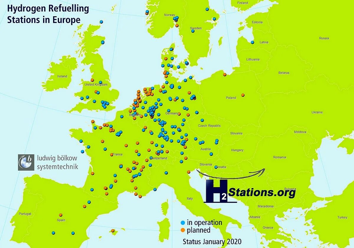 Eu Station. Hydrogen from Azerbaijan to Europe.