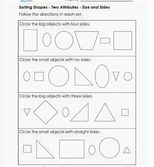 Sorting shapes