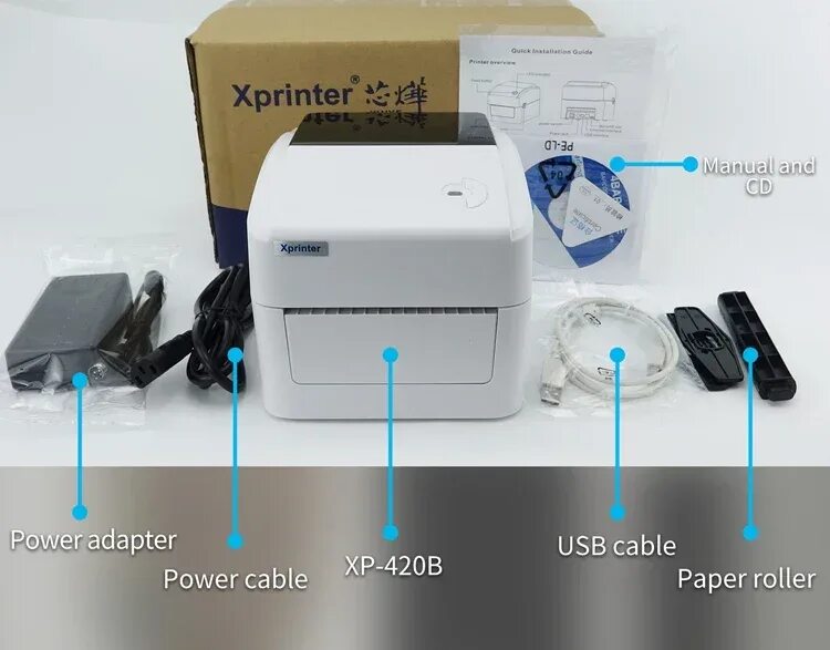 Как подключить принтер xprinter. Xprinter 420b. термопринтер xprinter xp-420b. x printer 420b. xp 420b принтер.