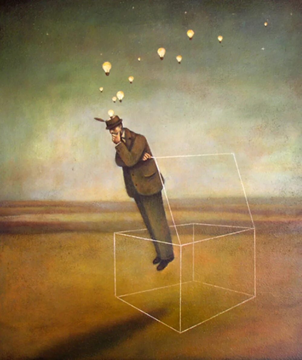 To think in this way. Thinking out of the box. thinking outside the box. to think outside the box. think out of the box.