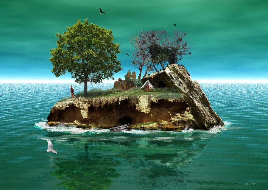 Islanded картинки. Сказочный остров. Необитаемые острова. Острова и море. Дерево посреди моря.