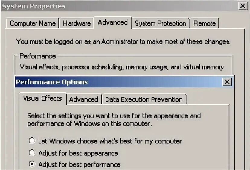 System properties. System properties