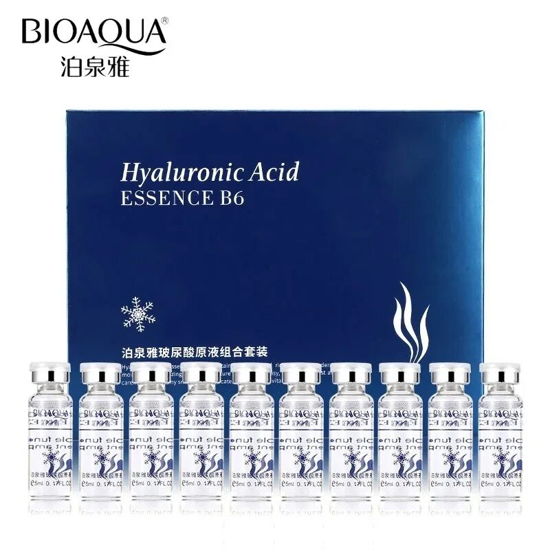 Гиалуроновая кислота BIOAQUA Hyaluronic acid, 5 мл*10 шт. BIOAQUA Hyaluronic acid Essence b6. Сыворотка с гиалуроновой кислотой 10 мл BIOAQUA. Ампульная эссенция для лица BIOAQUA Hyaluronic acid с гиалуроновой кислотой.