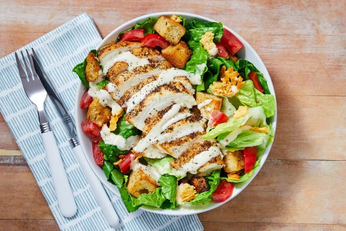 Make salad. Cesar salad.