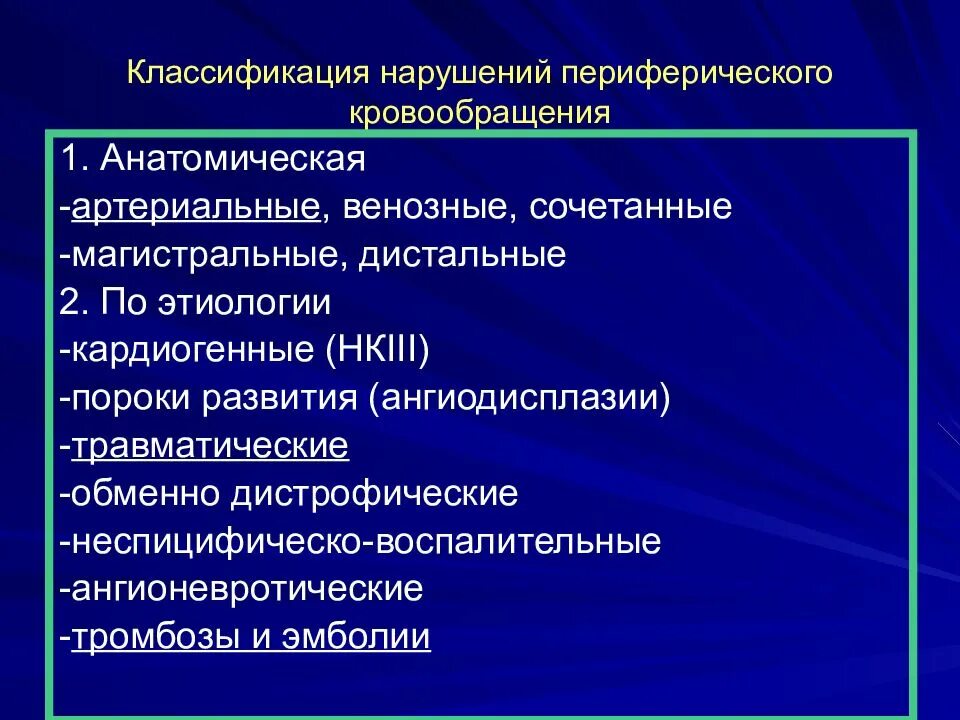 Классификация видов нарушения периферического кровообращения. Классификация нарушений кровообращения венозное артериальное. Синдром нарушения периферического артериального кровообращения. Классификация нарушений периферического кровообращения и симптомы. Признаки артериального кровообращения