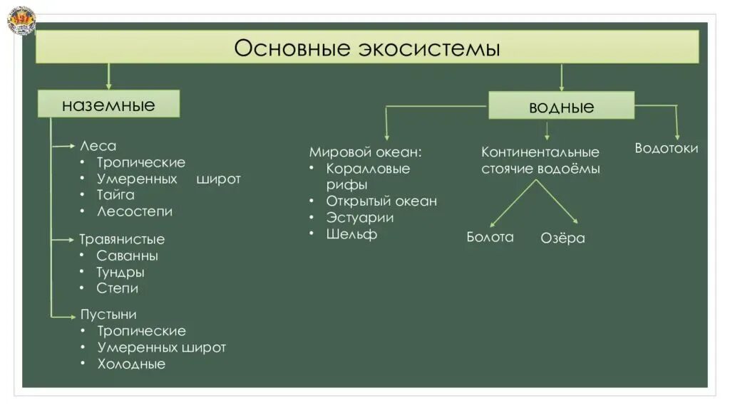 Таблица разнообразие лесов. Типы наземных экосистем. Основные типы наземных экосистем. Крупная наземная экосистема. Основные типы экосистем наземные экосистемы.